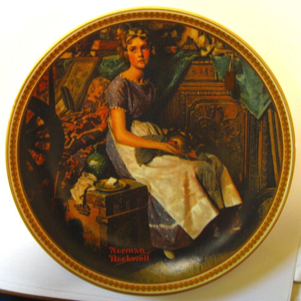 Dreaming in the Attic by Norman Rockwell from 1981 plate # 2678A
